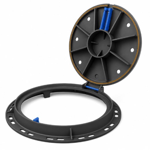 Döküm Rögar Kapağı Takımı Ø600 mm 100° (DKT.600-D3) D400 - Döküm Rögar Kapakları - Kompozit Rögar
