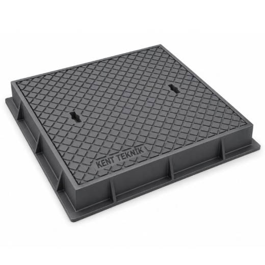 Döküm Yuvarlak Rögar Kapağı Takımı Ø600 mm (DKT.600-D9) D400 - Döküm Rögar Kapakları - Kompozit Rögar
