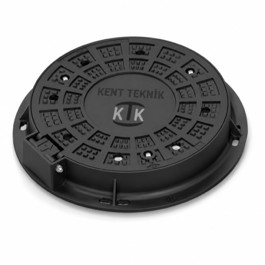 Döküm Rögar Kapağı Takımı Ø600 mm 180° Yuvarlak (DKT.600-D) D400 - Döküm Rögar Kapakları - Kompozit Rögar