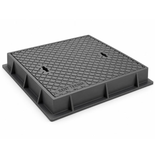 Döküm Yuvarlak Rögar Kapağı Takımı Ø600 mm (DKT.600-C8) C250 - Döküm Rögar Kapakları - Kompozit Rögar