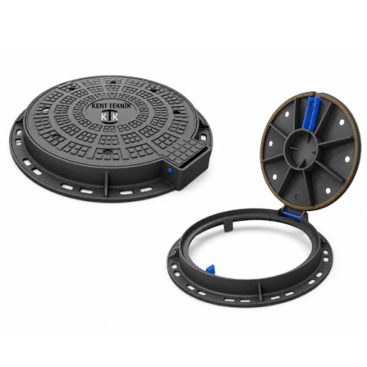 Döküm Rögar Kapağı Takımı Ø600 mm 100° (DKT.600-B2) B125 - Döküm Rögar Kapakları - Kompozit Rögar