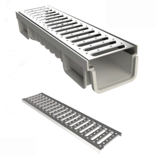 Paslanmaz/Galvaniz Kanal Izgarası 100x500x20 mm (PGI.1020-A) A15 - Galvaniz Kanal Izgarası - Kompozit Rögar
